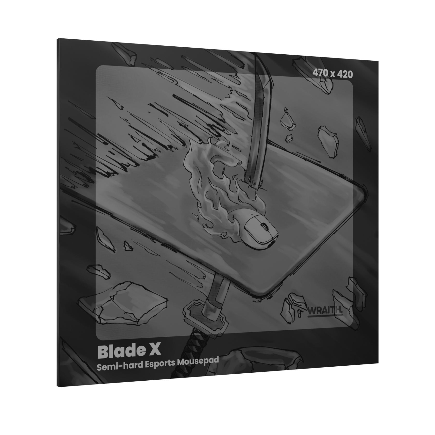 Wraith Blade X Semi-Hard Mousepad - Lethal Gaming Gear Wraith Blade X Semi-Hard Mousepad - Lethal Gaming Gear