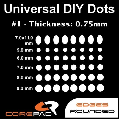 Corepad Skatez - Universal DIY Dots (0.75mm thick)