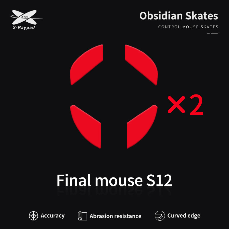 Obsidian Control Skates - Finalmouse Ultralight 2 / Starlight 12 / Ultralight X