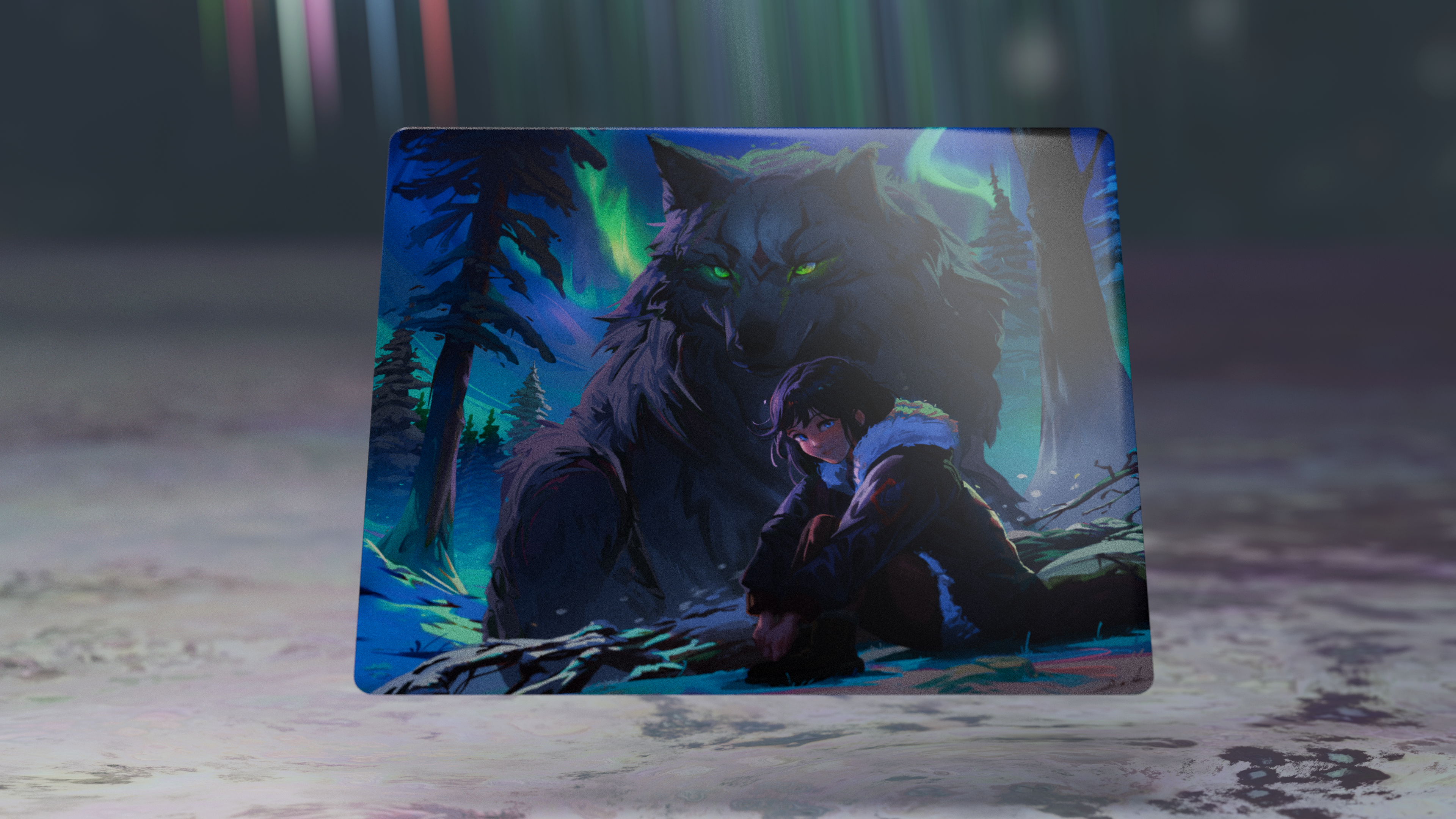 The Guardian by Tekkusai x Hitbox Studios Glass Mousepad The Guardian by Tekkusai x Hitbox Studios Glass Mousepad