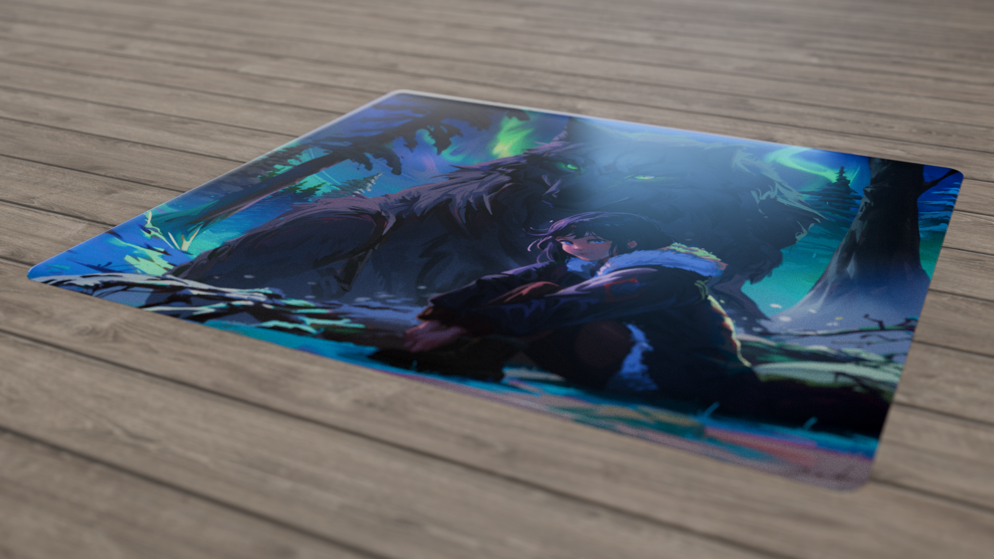The Guardian by Tekkusai x Hitbox Studios Glass Mousepad The Guardian by Tekkusai x Hitbox Studios Glass Mousepad