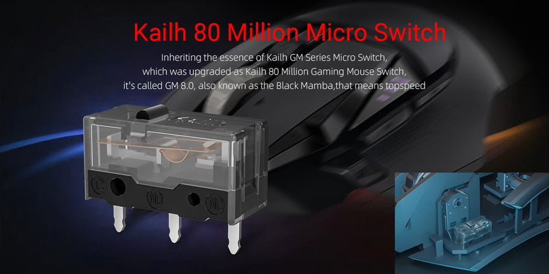 Kailh GM 8.0 Black 80M Micro Switch (2 pcs)