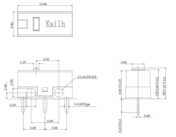 Kailh GM 2.0 Teal 20M Micro Switch (2 pcs)