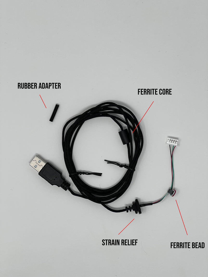 Lethal Cable - Endgame Gear XM1r / XM1 RGB / XM1 [RUBBER ADAPTER IN BAG]