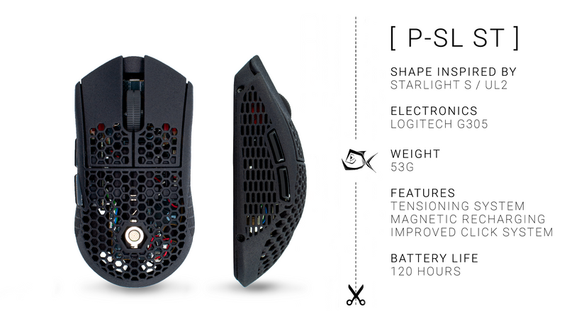 P-SL ST - 3D Printed Wireless Gaming Mouse