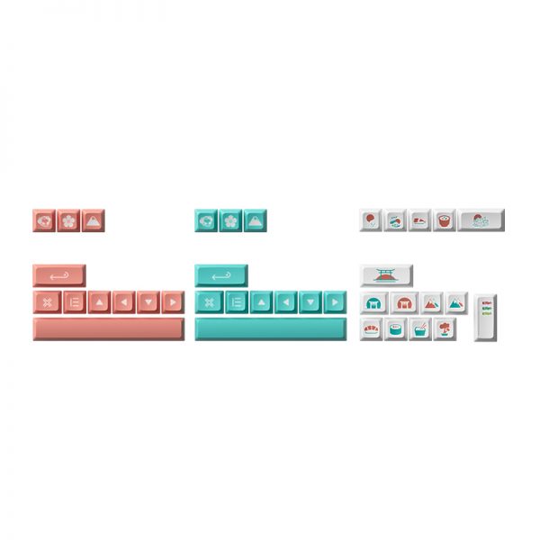 Akko Red Fuji Keycap Set (161-Key)