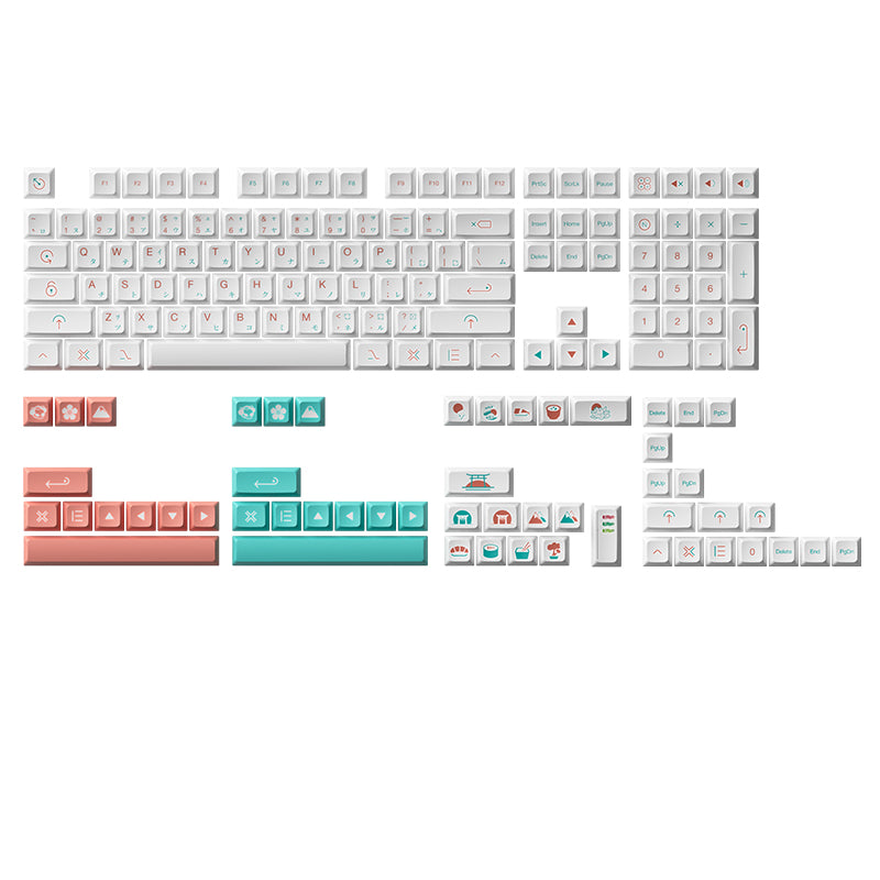 Akko Red Fuji Keycap Set (161-Key)