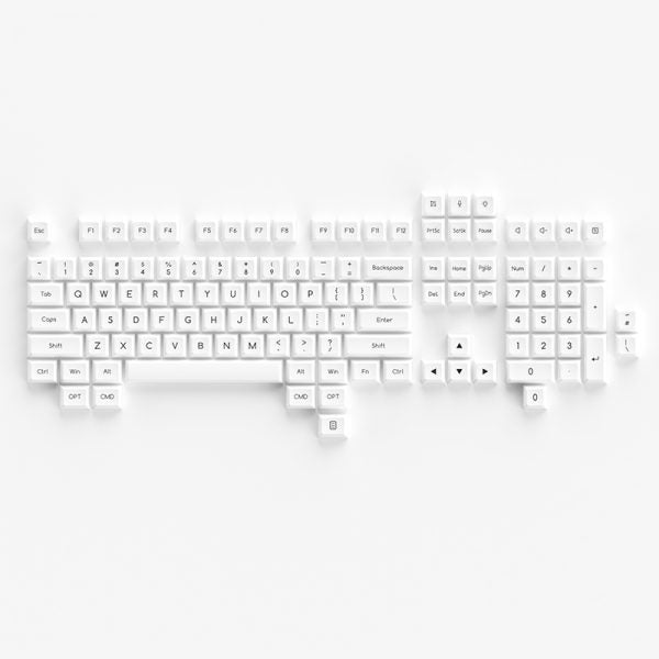 Akko Black on White ABS SAL Keycap Set (195-Key)